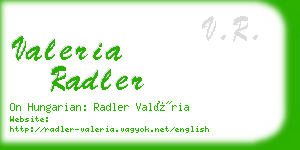 valeria radler business card